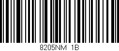 Código de barras (EAN, GTIN, SKU, ISBN): '8205NM/1B'