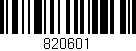 Código de barras (EAN, GTIN, SKU, ISBN): '820601'