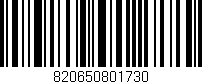 Código de barras (EAN, GTIN, SKU, ISBN): '820650801730'
