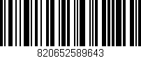 Código de barras (EAN, GTIN, SKU, ISBN): '820652589643'