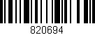 Código de barras (EAN, GTIN, SKU, ISBN): '820694'