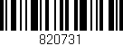 Código de barras (EAN, GTIN, SKU, ISBN): '820731'