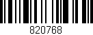 Código de barras (EAN, GTIN, SKU, ISBN): '820768'