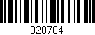 Código de barras (EAN, GTIN, SKU, ISBN): '820784'