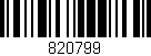 Código de barras (EAN, GTIN, SKU, ISBN): '820799'
