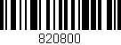 Código de barras (EAN, GTIN, SKU, ISBN): '820800'