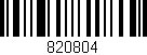 Código de barras (EAN, GTIN, SKU, ISBN): '820804'