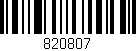 Código de barras (EAN, GTIN, SKU, ISBN): '820807'
