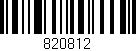 Código de barras (EAN, GTIN, SKU, ISBN): '820812'