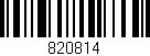 Código de barras (EAN, GTIN, SKU, ISBN): '820814'