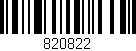 Código de barras (EAN, GTIN, SKU, ISBN): '820822'