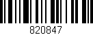 Código de barras (EAN, GTIN, SKU, ISBN): '820847'