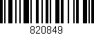Código de barras (EAN, GTIN, SKU, ISBN): '820849'