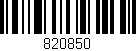 Código de barras (EAN, GTIN, SKU, ISBN): '820850'