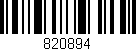 Código de barras (EAN, GTIN, SKU, ISBN): '820894'