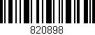 Código de barras (EAN, GTIN, SKU, ISBN): '820898'