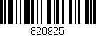 Código de barras (EAN, GTIN, SKU, ISBN): '820925'