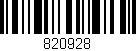 Código de barras (EAN, GTIN, SKU, ISBN): '820928'