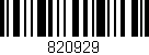 Código de barras (EAN, GTIN, SKU, ISBN): '820929'