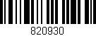 Código de barras (EAN, GTIN, SKU, ISBN): '820930'
