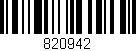 Código de barras (EAN, GTIN, SKU, ISBN): '820942'