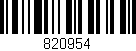 Código de barras (EAN, GTIN, SKU, ISBN): '820954'