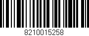 Código de barras (EAN, GTIN, SKU, ISBN): '8210015258'