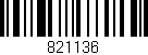 Código de barras (EAN, GTIN, SKU, ISBN): '821136'