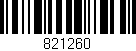 Código de barras (EAN, GTIN, SKU, ISBN): '821260'