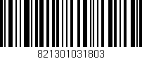 Código de barras (EAN, GTIN, SKU, ISBN): '821301031803'