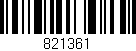 Código de barras (EAN, GTIN, SKU, ISBN): '821361'