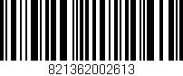 Código de barras (EAN, GTIN, SKU, ISBN): '821362002613'