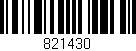Código de barras (EAN, GTIN, SKU, ISBN): '821430'
