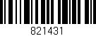 Código de barras (EAN, GTIN, SKU, ISBN): '821431'