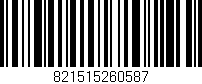 Código de barras (EAN, GTIN, SKU, ISBN): '821515260587'