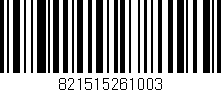 Código de barras (EAN, GTIN, SKU, ISBN): '821515261003'
