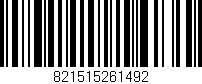 Código de barras (EAN, GTIN, SKU, ISBN): '821515261492'