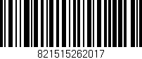 Código de barras (EAN, GTIN, SKU, ISBN): '821515262017'