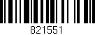 Código de barras (EAN, GTIN, SKU, ISBN): '821551'