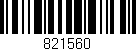 Código de barras (EAN, GTIN, SKU, ISBN): '821560'