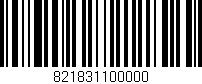 Código de barras (EAN, GTIN, SKU, ISBN): '821831100000'