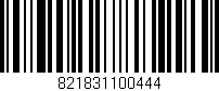 Código de barras (EAN, GTIN, SKU, ISBN): '821831100444'