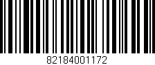 Código de barras (EAN, GTIN, SKU, ISBN): '82184001172'