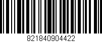 Código de barras (EAN, GTIN, SKU, ISBN): '821840904422'