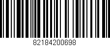 Código de barras (EAN, GTIN, SKU, ISBN): '82184200698'