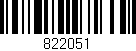 Código de barras (EAN, GTIN, SKU, ISBN): '822051'