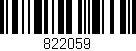 Código de barras (EAN, GTIN, SKU, ISBN): '822059'