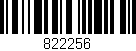 Código de barras (EAN, GTIN, SKU, ISBN): '822256'