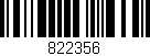 Código de barras (EAN, GTIN, SKU, ISBN): '822356'