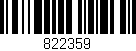 Código de barras (EAN, GTIN, SKU, ISBN): '822359'
